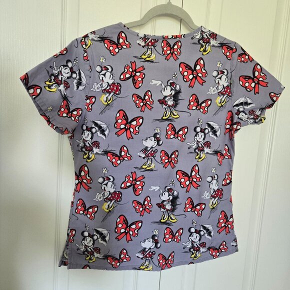 Pair of Disney Mickey and Minnie Mouse scrub Tops - Picture 4 of 11